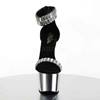 Pleaser - ADORE769RS Sandale à bride à la cheville, Pole dance chaussures - Chaussures de pole dance - Noir/Couleur argent Product image